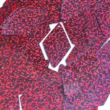 Cranberry Red Long Diamond Glitter Hologram 1.75 inch Couture Sequin Paillettes