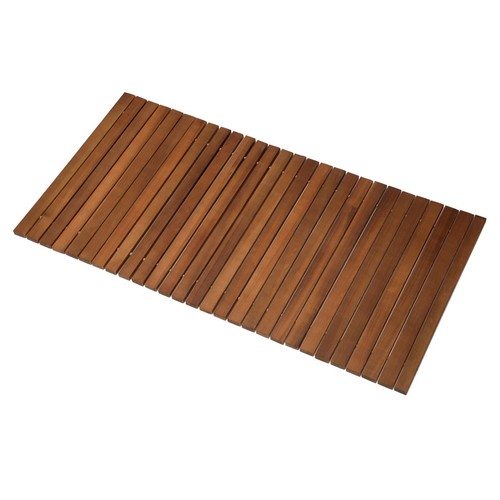 Teak shower and bath string mat 39 5 lx20 wx0 55 h non slip teak