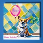 Corgi Birthday Card Envelope - Personalised Dog card Friend Sister Mum Son Dad