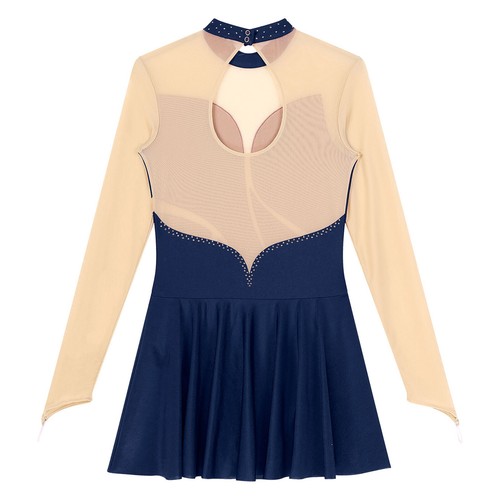 Womens Rhinestone Ballet Lyrical Dance Leotards Figure Skating Dress Costumes - Bild 67 von 71