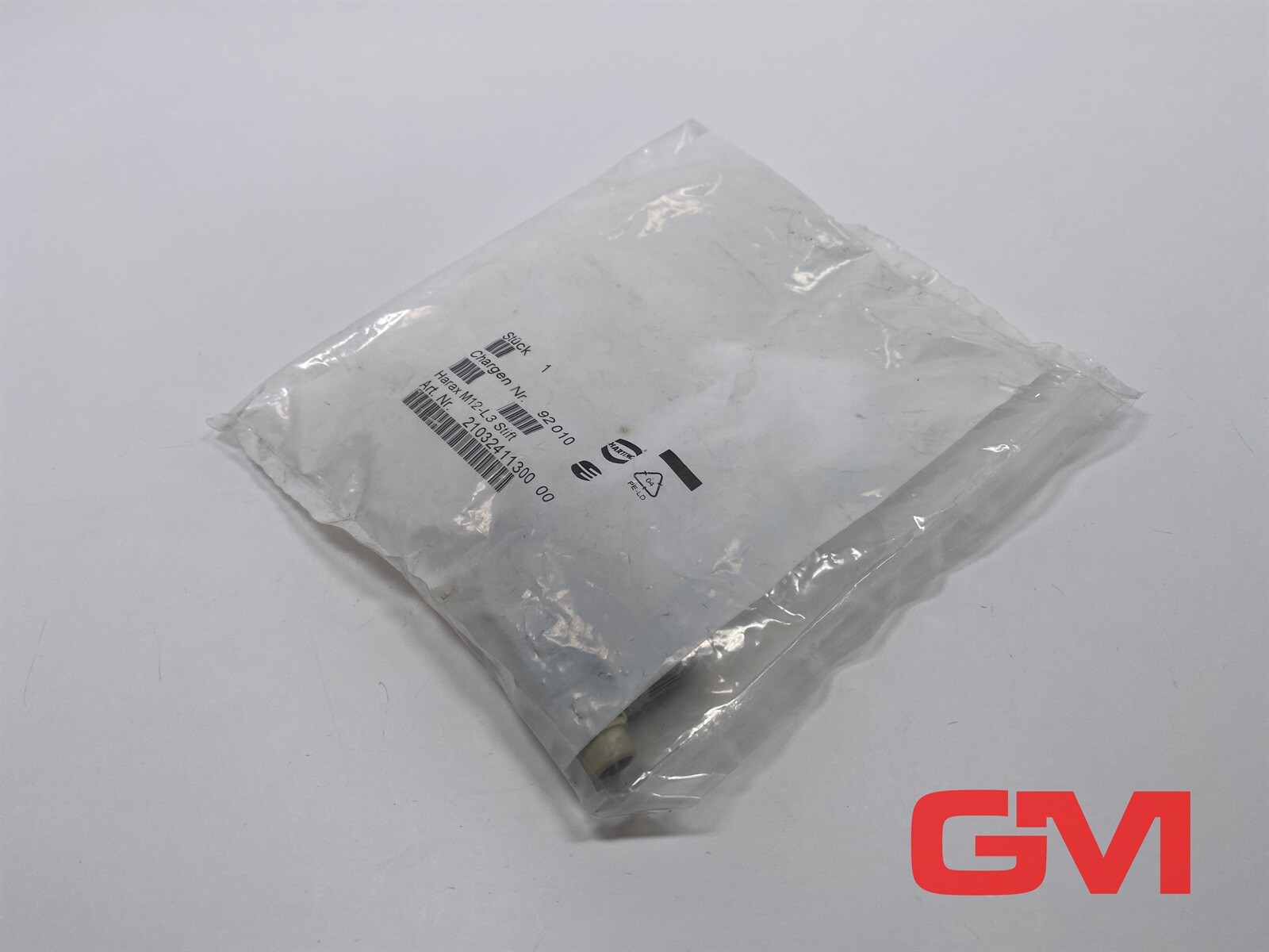 Harting Cable Connector 21032411300 M12-L Shielded Male 3-Pole B-Coded