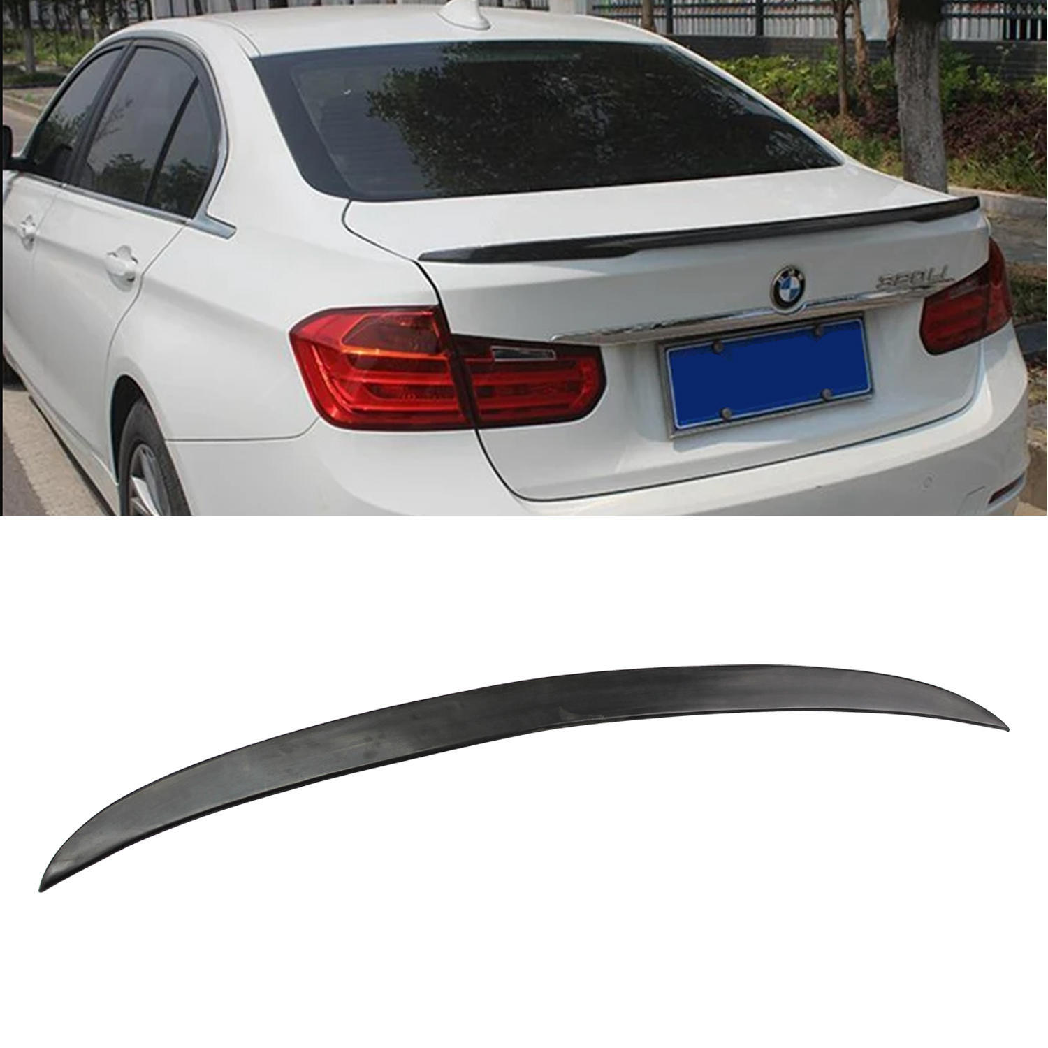 POLYURETHANE PU REAR TRUNK WING SPOILER FOR 12-18 BMW F30 3-SERIES