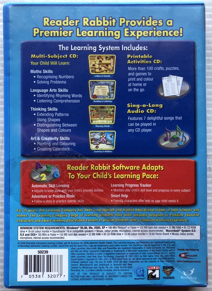Reader Rabbit Kindergarten Learning System Ages 4-6 (PC CD-ROM, Windows 95 - XP) - Image 4 of 4