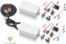 EMG 81 & 85 White Active Humbucker Pickup Set Short Shaft Pots ( DT-C2 TUNER )