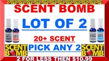 2 Scent Bomb 100 Concentrated Air Freshener 1oz, CAN, GEL DISK Pick Any 2 