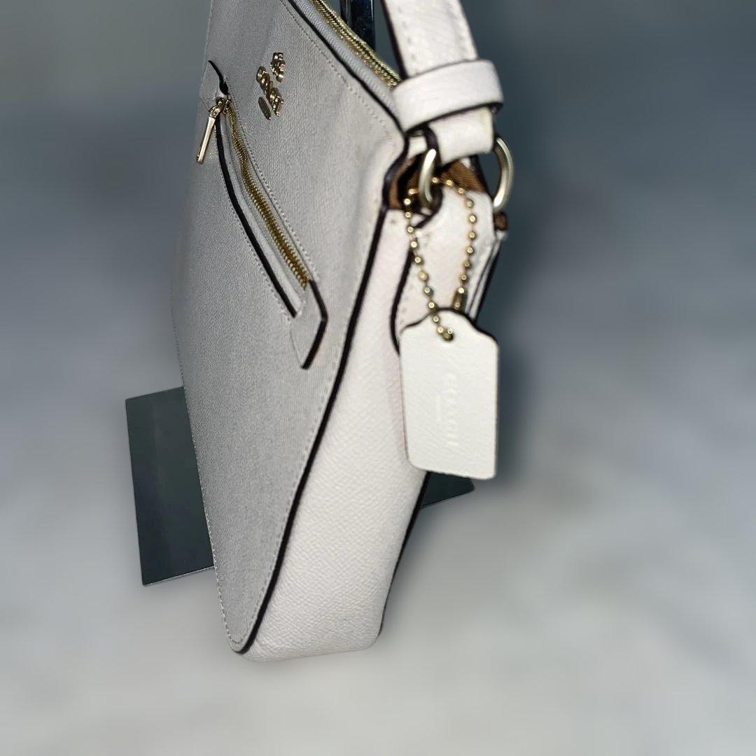 COACH Shoulder Bag White Leather   Authentic thumbnail 22