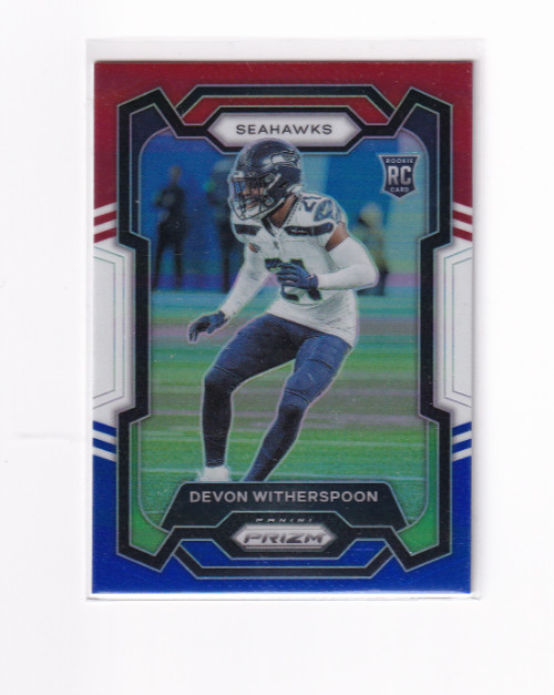 2023 Panini Prizm #389 Devon Witherspoon Red White Blue Rookie Seahawks