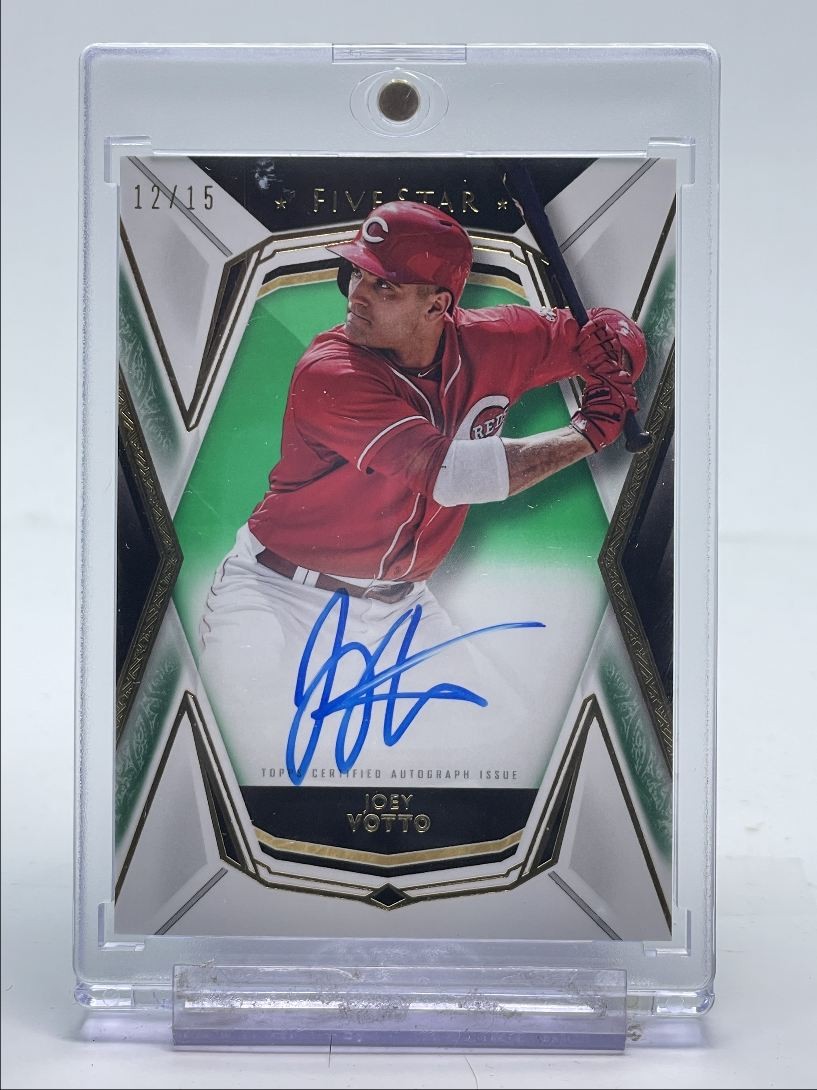 JOEY VOTTO 2019 TOPPS FIVE STAR AUTOGRAPH GREEN REDS AUTO /15 Q0106