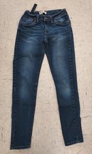 Girls Levis 710 Super Skinny Adjustable Waist Jeans Size 10 Blue Denim Mint Cond