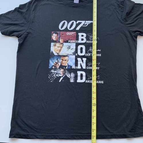 007 James Bond Pierce Brosnan Roger Moore Sean Connery Daniel Craig T-Shirt L - Picture 4 of 6