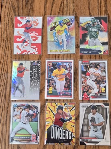 Roman Anthony  9 Card  Lot Red Sox Crusade Bowman Chrome Topps 1991 Dingers