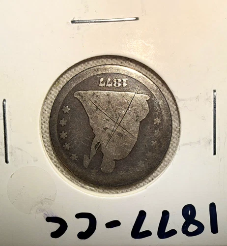 1877-CC Seated Liberty Quarter — photo from another recent sale