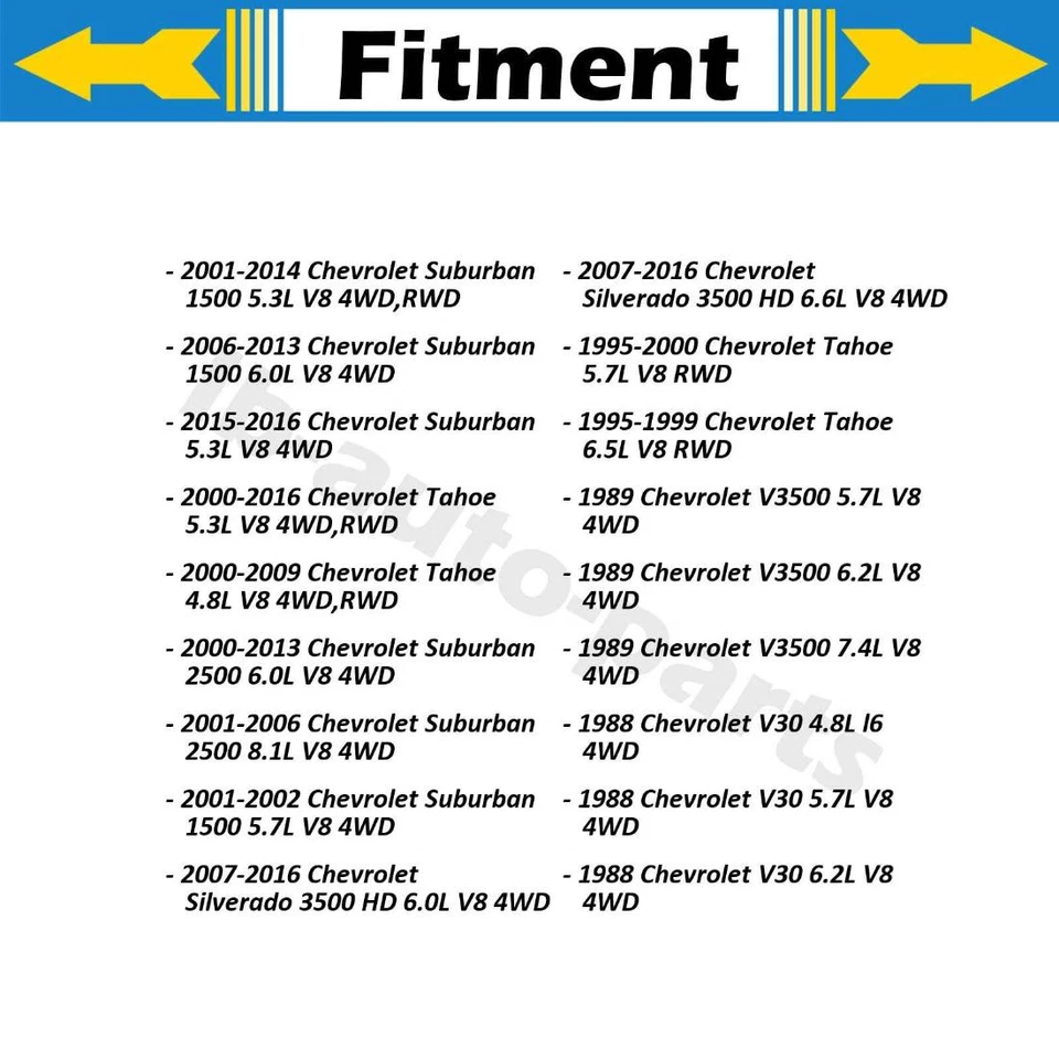 Junta en U del eje delantero para Chevrolet Silverado 3500 HD 2007-2016 Foto 2 de 4