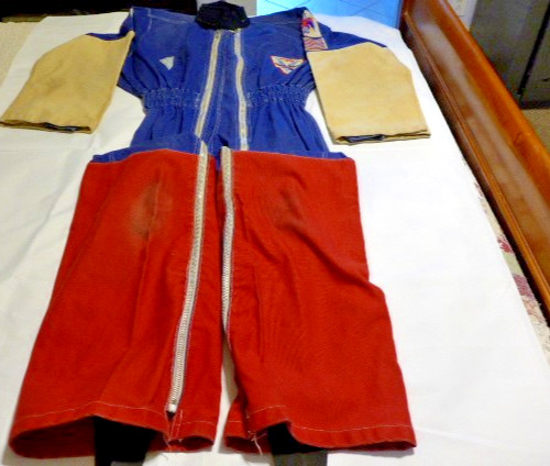 VTG 1970s Dyna-Soar Skydiving Jumpsuit North American Aerodynamics Patched NJ