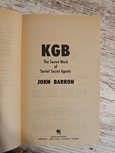 KGB John Barron Secret Work Soviet Agents Mass Market Paperback Political Spies - Picture 6 of 9