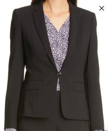 Hugo Boss Women's "Jaflink" Black One Button Blazer Women’s US 8 NWT - Picture 7 of 7
