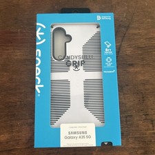Speck Candyshell Grip Samsung Galaxy A35 5G White & Black Protective Phone Case 