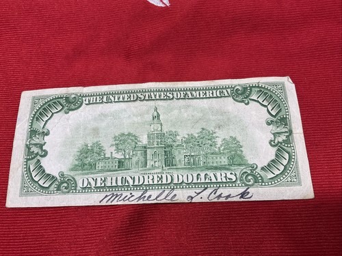 Vintage 100$ Bill Distri Of New York Issue - Picture 5 of 6