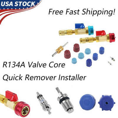 #ad HVAC AC R134A Valve Core Quick Remover Installer High Low Pressure Remover Tools $23.99