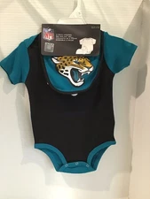 Jaguars Infant 3 Piece Creeper, Bib And Hat Set- 18-24 Months