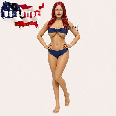 Uncensored PHICEN 1/6 Red Hair Suntan Female L Bust Seamless Curvy Figure TBL