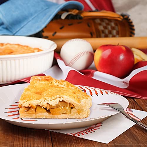 Baseball Party Supplies, 80 Pieces Incl 32 Plates & 48 Napkins, 13 x 13 Inch, - Picture 6 of 7