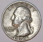 1958-D Washington Quarter - Very Fine - #2601EA
