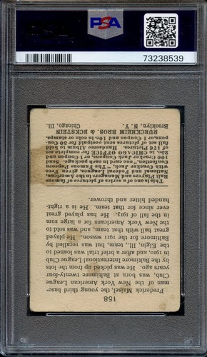 1915 Cracker Jack #158 Fritz Maisel PSA 1.5 New York Yankees 8539 - Picture 2 of 2