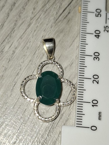 Vintage Sterling Silver Gemstone Pendant - Picture 3 of 5