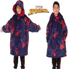 Marvel Spider-Man Oversized Pullover Hoodie Boys Plush Lined One Size Fits 4-10