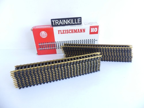 6001 / FLEISCHMANN HO 20 GERADE SCHIENEN 204 MM MESSING IN BOX - Bild 1 von 3