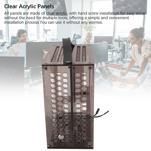 23x20.5x12cm Miniature ITX PC Case Clear Arcylic PC Case Portable DIY Desktop FY - Afbeelding 6 van 32