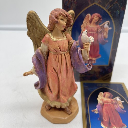 Fontanini Angel 5” Celeste *signed* 1997 Italy 75505 Roman Nativity Dove Box - Picture 2 of 11