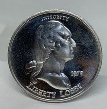 1979 Liberty Lobby Washington 1oz Silver Eagle Round Vintage . 46.99 per troy oz