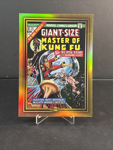 2024 Topps Chrome Marvel Giant Size Master Of Kung Fu GOLD 50/50 Last Off Print! - Picture 1 of 3