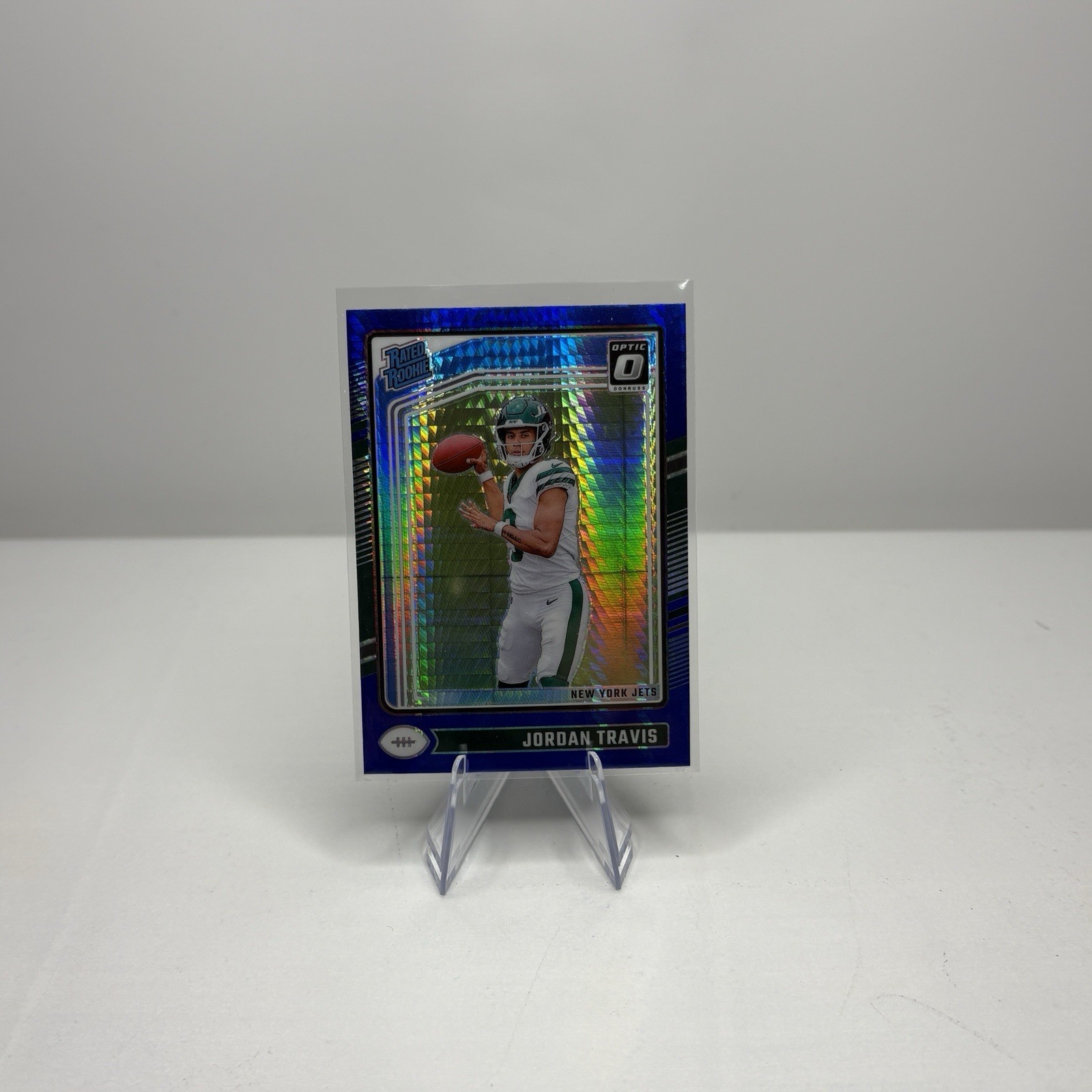2024 Panini Donruss Optic - Rated Rookie Jordan Travis #260 Blue Hyper Prizm  RC
