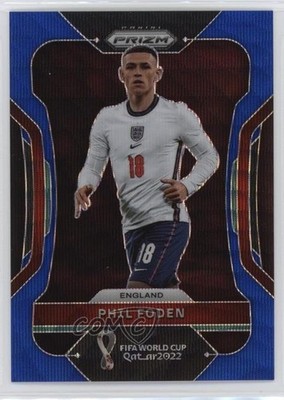 2022 Panini Prizm World Cup Qatar Blue Wave Prizm /199 Phil Foden #93 b6y