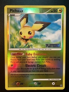 Pokemon Pichu 45/100 Platinum Stamped Reverse Holo 2008 Pokemon Card NM
