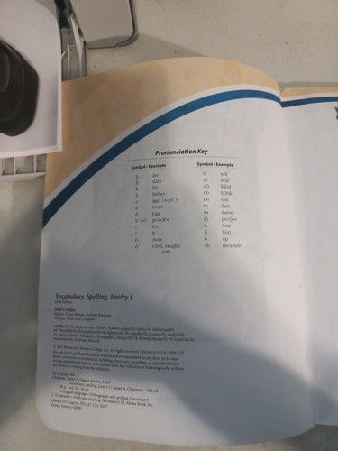 Abeka Vocabulary Spelling Poetry I Student Workbook Sixth Edition - Picture 3 of 8