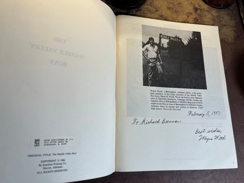 The Marble Valley Boys Coosa County Alabama by Wayne Wood SIGNED 1986 - Imagen 4 de 7