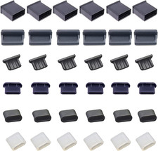 36 PCS USB anti Dust Cover Plugs - Silicone Caps for A, Micro USB, Type C Ports