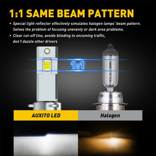 AUXITO CANBUS 9005 9006 H11 H8 LED Headlight Bulbs Combo Kit Low High Beam EOOH - Picture 9 of 12