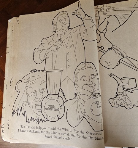 Wizard Of Oz 1976 Giant Story Coloring Book Vintage MGM Parkes Run Giant Books - Foto 9 di 24