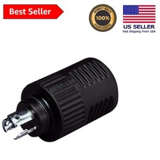 Marinco 3 Wire 12VCP Plug  Receptacle - Ergonomic, Waterproof with 3 Outlets