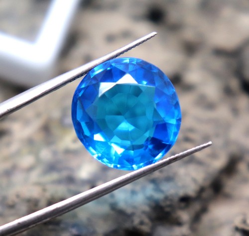 Real Blue Sapphire Loose Round Cut 5.4ct Certified Kashmir Sapphire Faceted Gem - Picture 9 of 10