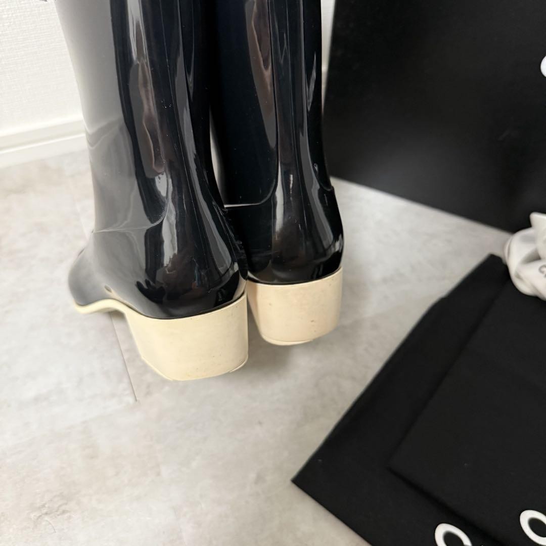 CHANEL Rain Boots Camellia Coco mark Rubber Flower Design 6 size