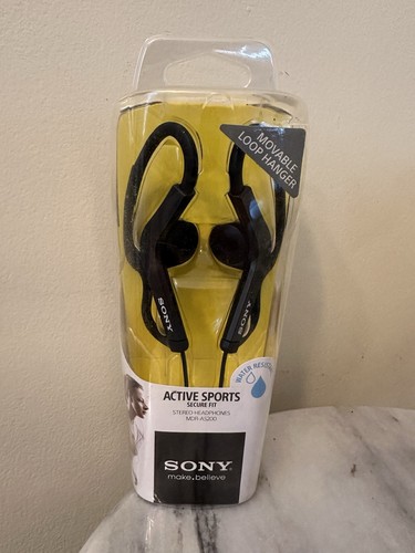 Sony MDR-AS200 Active Sports Stereo Headphones - Black NEW