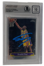 Shaquille O'Neal Signed 1999-00 Topps Chrome Card BAS Slabbed Auto Grade 10