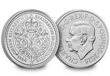 RARE 2026 KING CHARLES III UNC QUEEN ELIZABETH II &pound;5 COIN.