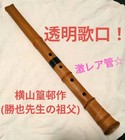 Rare Shakuhachi by Yokoyama Koson Transparent Tortoiseshell Utaguchi